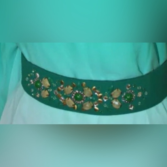 Bcbgmaxazria SILK  STRAPLESS CASCADING OMBRE CHIFFON BELT MAXI GOWN DRESS - Picture 12 of 12